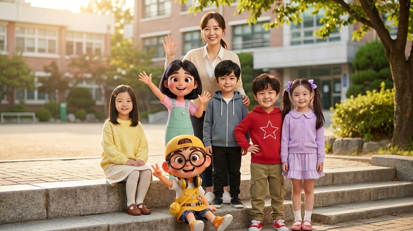 후니와 다섯 친구, 그리고 부모님